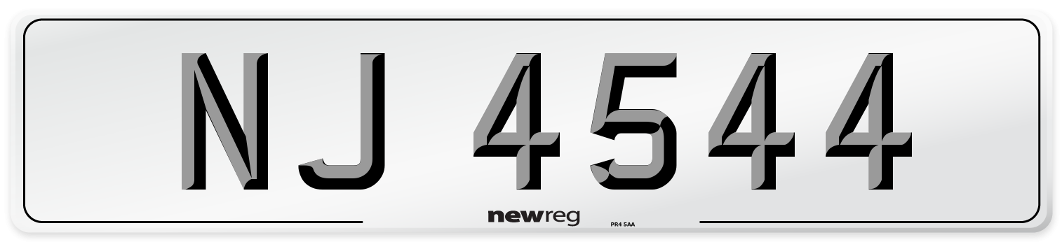 NJ 4544 Number Plate from New Reg